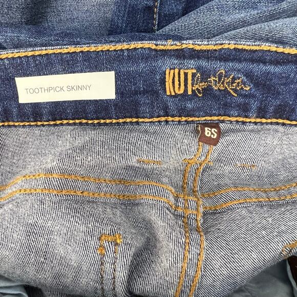 Kut from the Kloth Jeans Women's 6S Blue Toothpick Skinny Classic Minimalist - Picture 8 of 16